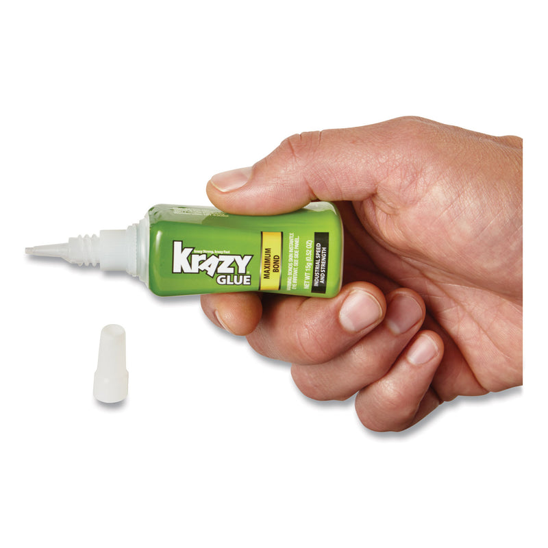 Krazy Glue Maximum Bond Krazy Glue, 0.52 oz, Dries Clear