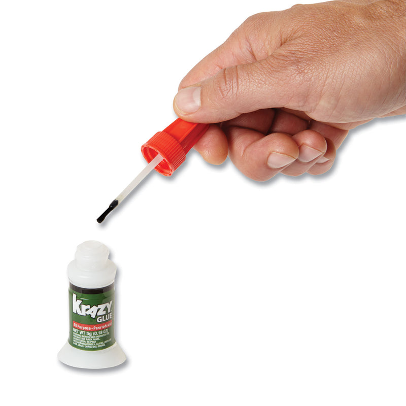 Krazy Glue All Purpose Brush-On Krazy Glue, 0.17 oz, Dries Clear