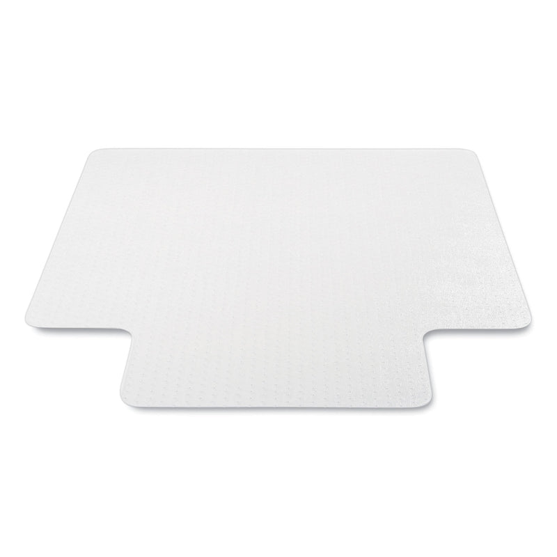 deflecto Antimicrobial Chair Mat, Medium Pile Carpet, 53 x 45, Lipped, Clear