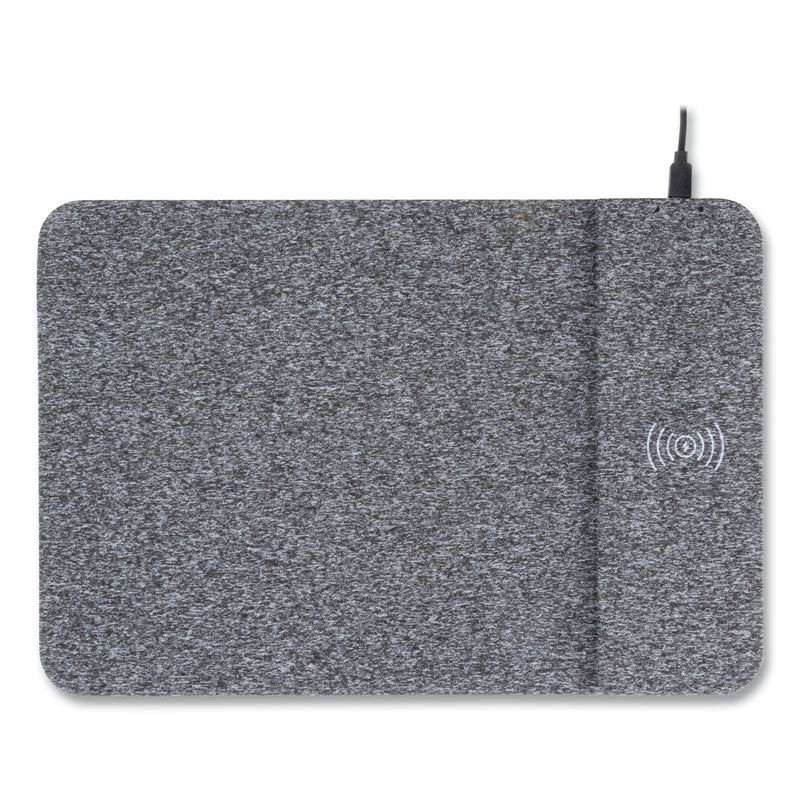 Allsop Powertrack Wireless Charging Mouse Pad, 13 x 8.75, Gray