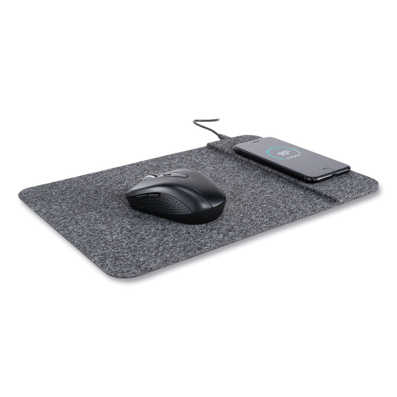 Allsop Powertrack Wireless Charging Mouse Pad, 13 x 8.75, Gray