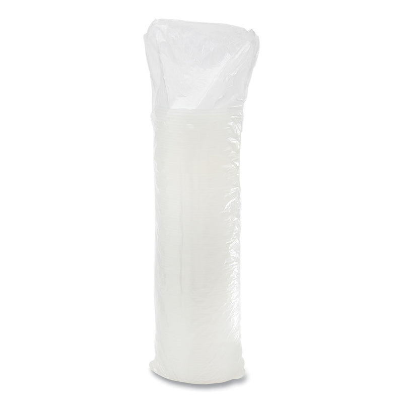 Dart Plastic Lids, Fits 12 oz to 24 oz Hot/Cold Foam Cups, Straw-Slot Lid, White, 100/Pack, 10 Packs/Carton
