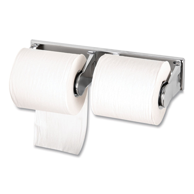 San Jamar Locking Toilet Tissue Dispenser, 12.38 x 4.5 x 2.75, Chrome