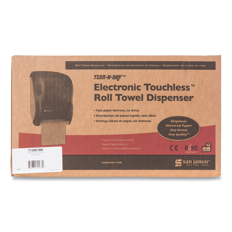 San Jamar Tear-N-Dry Touchless Roll Towel Dispenser, 11.75 x 9 x 15.5, Black Pearl