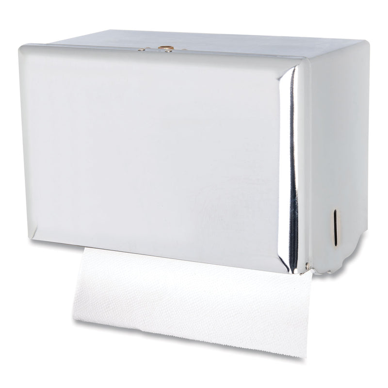 San Jamar Singlefold Paper Towel Dispenser, 10.75 x 6 x 7.5, Chrome