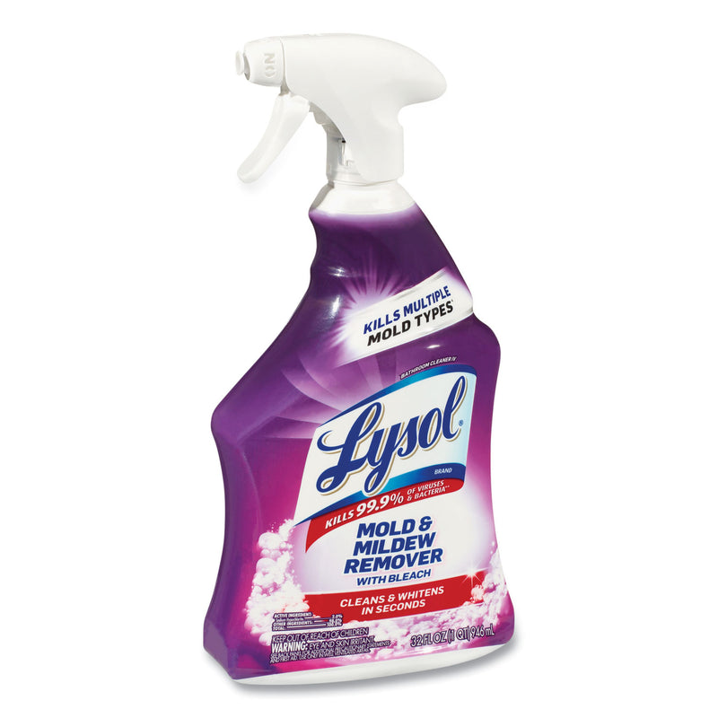 LYSOL Mold and Mildew Remover with Bleach, 32 oz Spray Bottle, 12/Carton