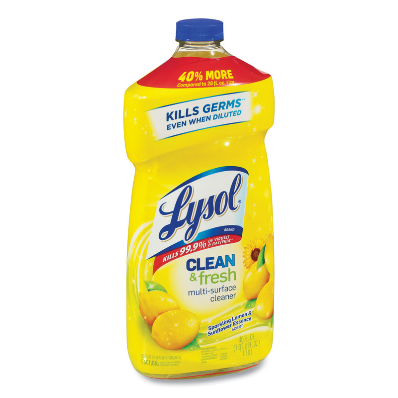 LYSOL Clean and Fresh Multi-Surface Cleaner, Sparkling Lemon and Sunflower Essence Scent, 40 oz Bottle