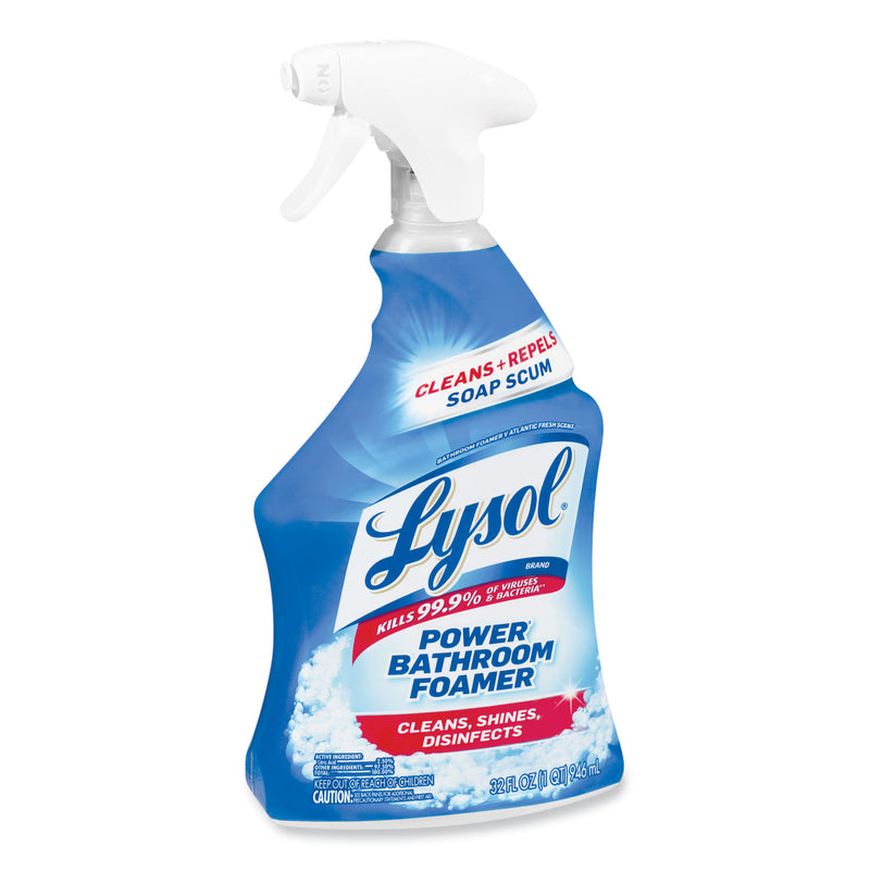 LYSOL Disinfectant Power Bathroom Foamer, Liquid, Atlantic Fresh, 32 oz Spray Bottle