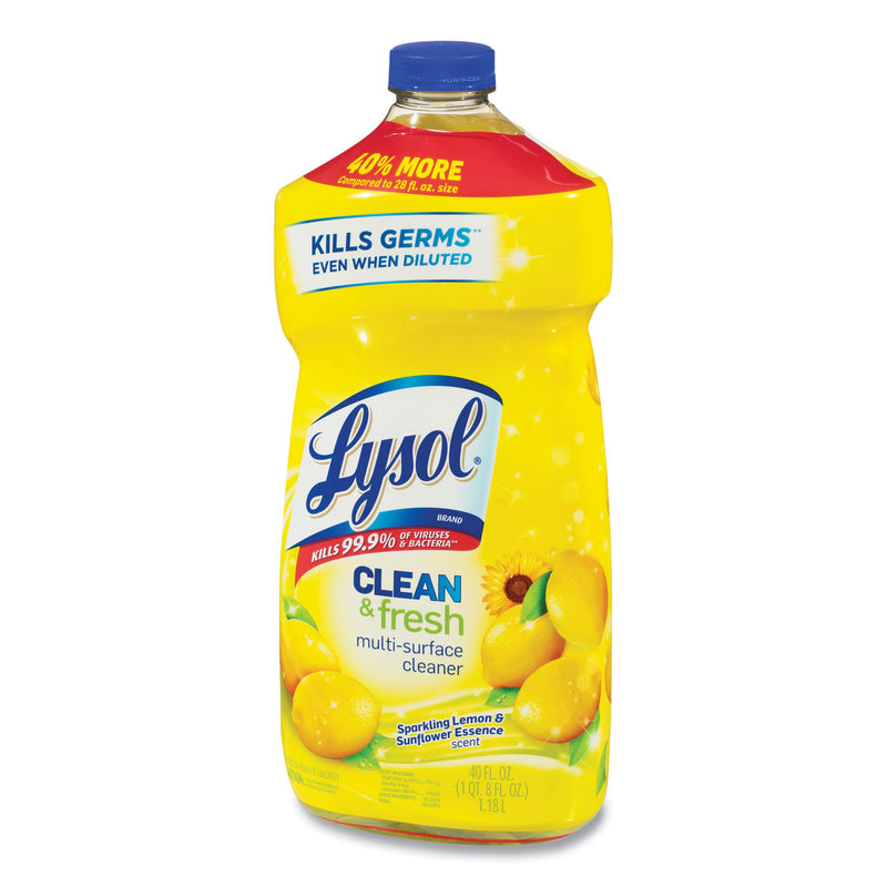 LYSOL Clean and Fresh Multi-Surface Cleaner, Sparkling Lemon and Sunflower Essence Scent, 40 oz Bottle