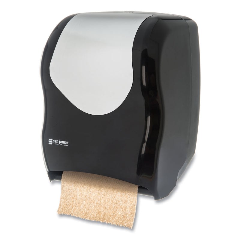 San Jamar Tear-N-Dry Touchless Roll Towel Dispenser, 16.75 x 10 x 12.5, Black/Silver