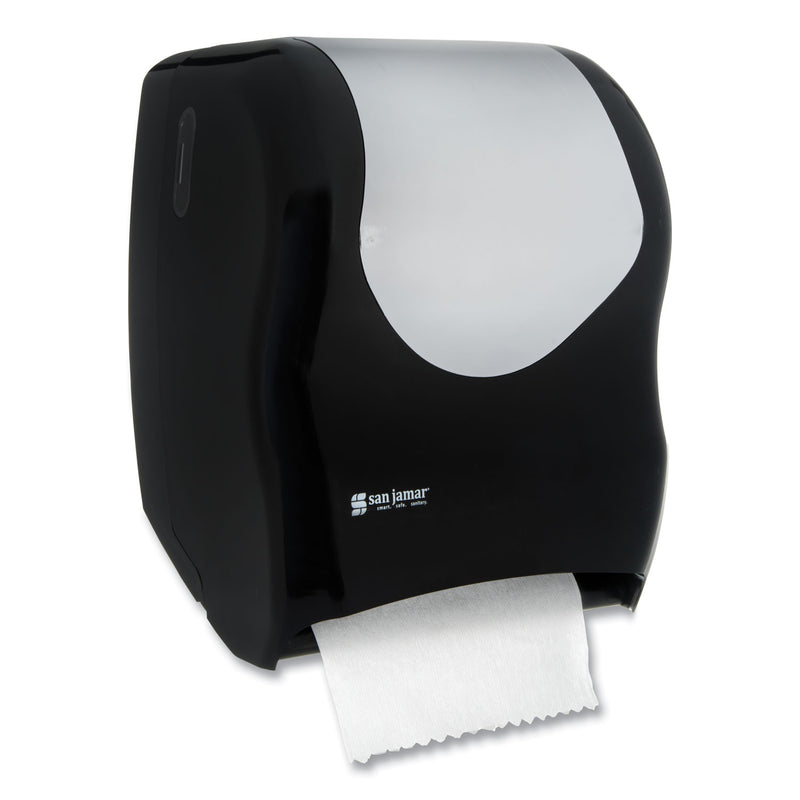 San Jamar Tear-N-Dry Touchless Roll Towel Dispenser, 16.75 x 10 x 12.5, Black/Silver