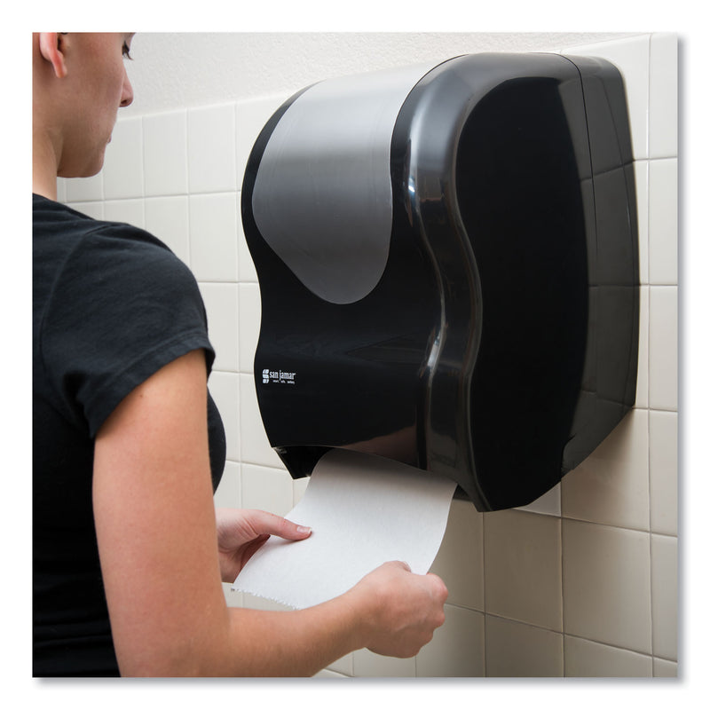 San Jamar Tear-N-Dry Touchless Roll Towel Dispenser, 16.75 x 10 x 12.5, Black/Silver