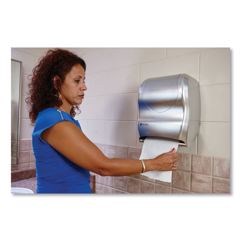 San Jamar Tear-N-Dry Touchless Roll Towel Dispenser, 16.75 x 10 x 12.5, Silver