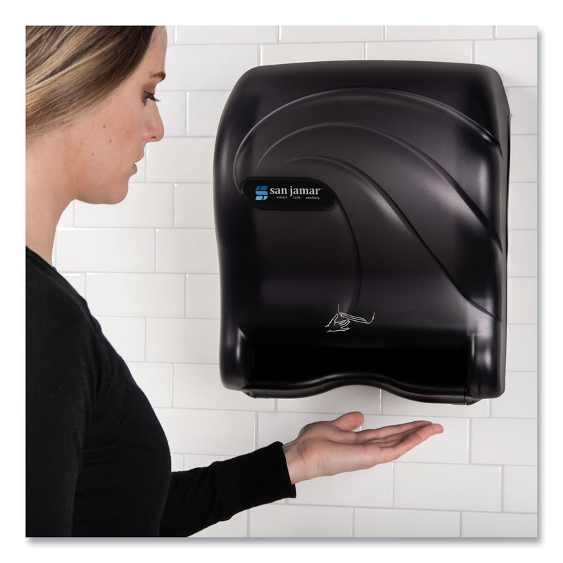 San Jamar Oceans Smart Essence Electronic Towel Dispenser, 11.88 x 9.1 x 14.4, Black