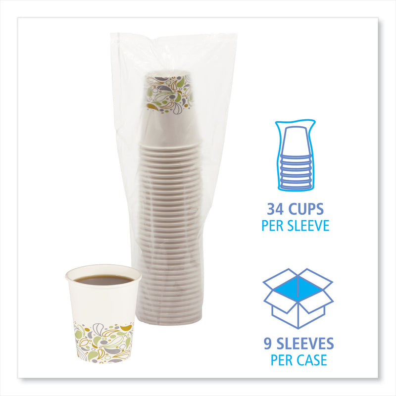 Boardwalk Deerfield Printed Paper Hot Cups, 8 oz, 20 Cups/Sleeve, 50 Sleeves/Carton