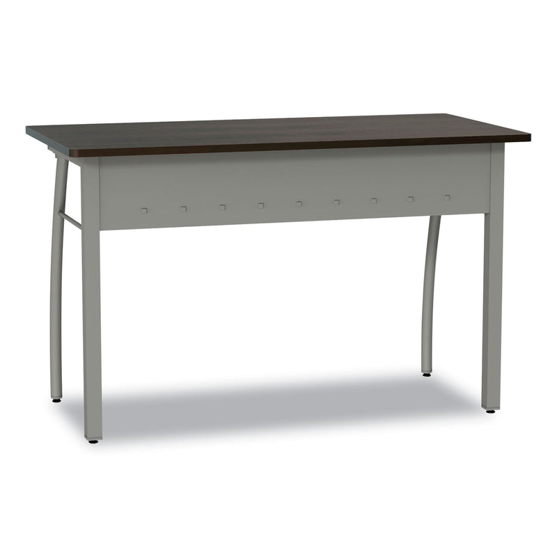 Linea Italia Trento Line Rectangular Desk, 47.25" x 23.63" x 29.5", Mocha/Gray