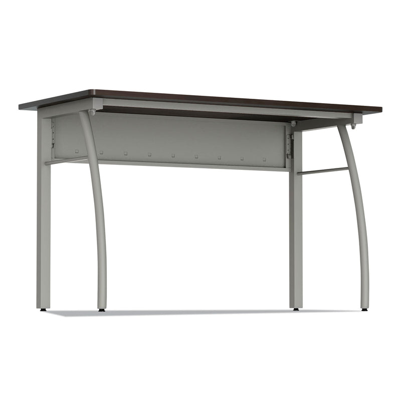 Linea Italia Trento Line Rectangular Desk, 47.25" x 23.63" x 29.5", Mocha/Gray