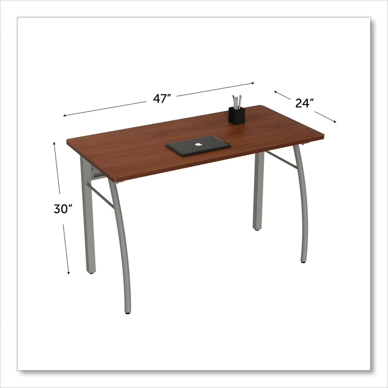 Linea Italia Trento Line Rectangular Desk, 47.25" x 23.63" x 29.5", Cherry