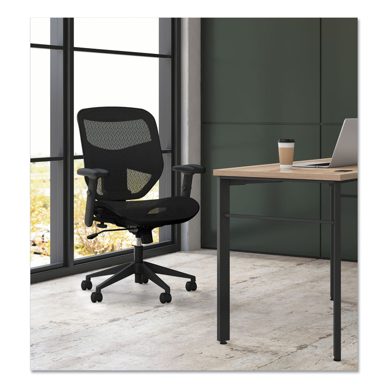 HON VL534 Mesh High-Back Task Chair, Supports Up to 250 lb, 18" to 22" Seat Height, Black