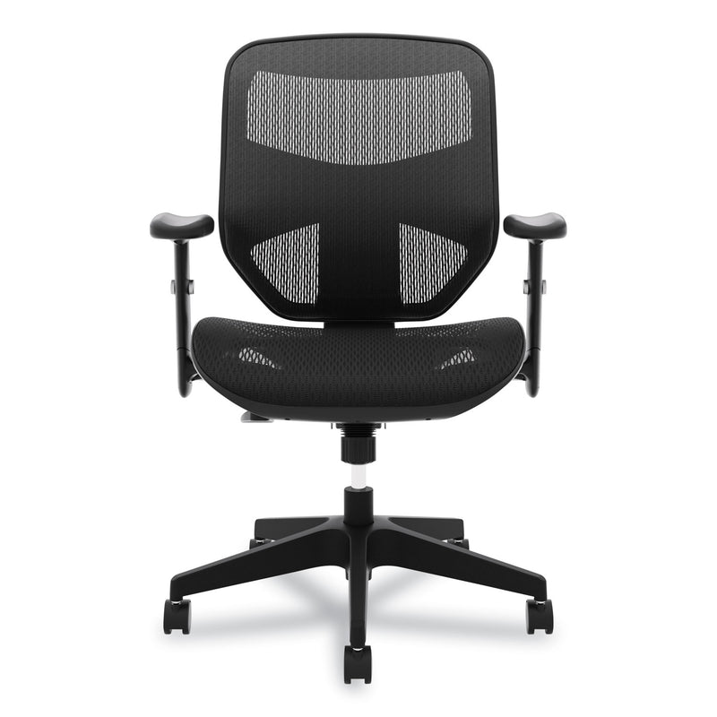 HON VL534 Mesh High-Back Task Chair, Supports Up to 250 lb, 18" to 22" Seat Height, Black