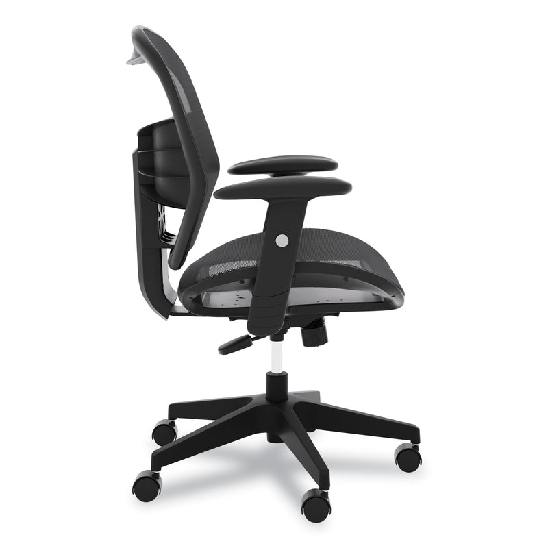 HON VL534 Mesh High-Back Task Chair, Supports Up to 250 lb, 18" to 22" Seat Height, Black