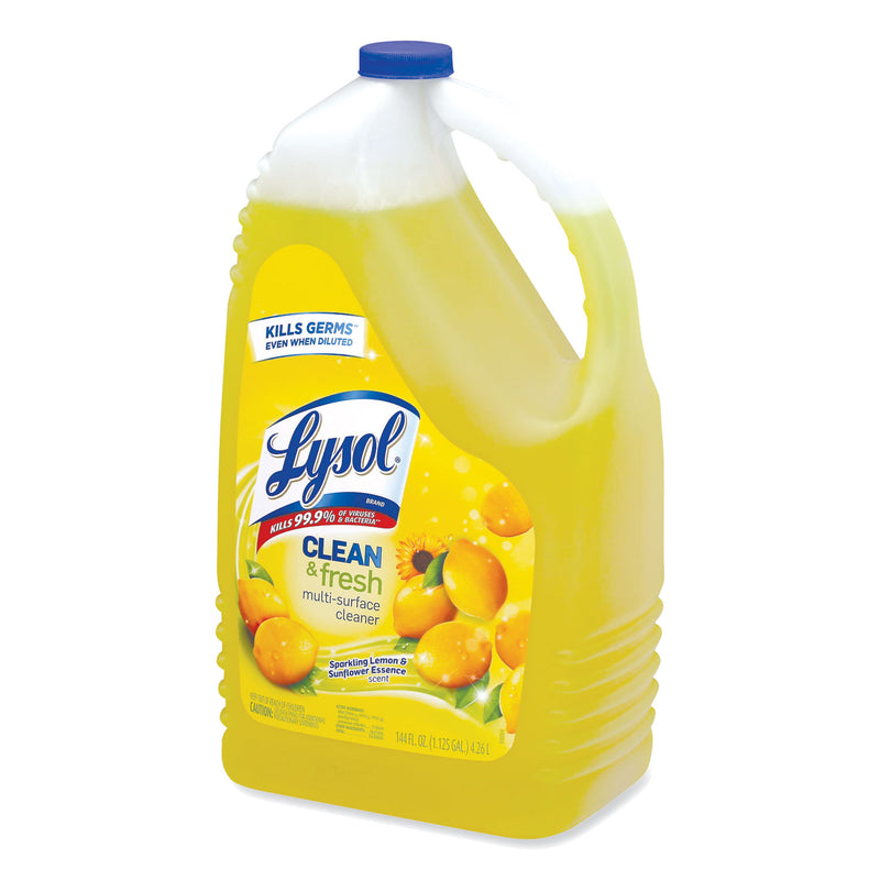 LYSOL Clean and Fresh Multi-Surface Cleaner, Sparkling Lemon and Sunflower Essence, 144 oz Bottle