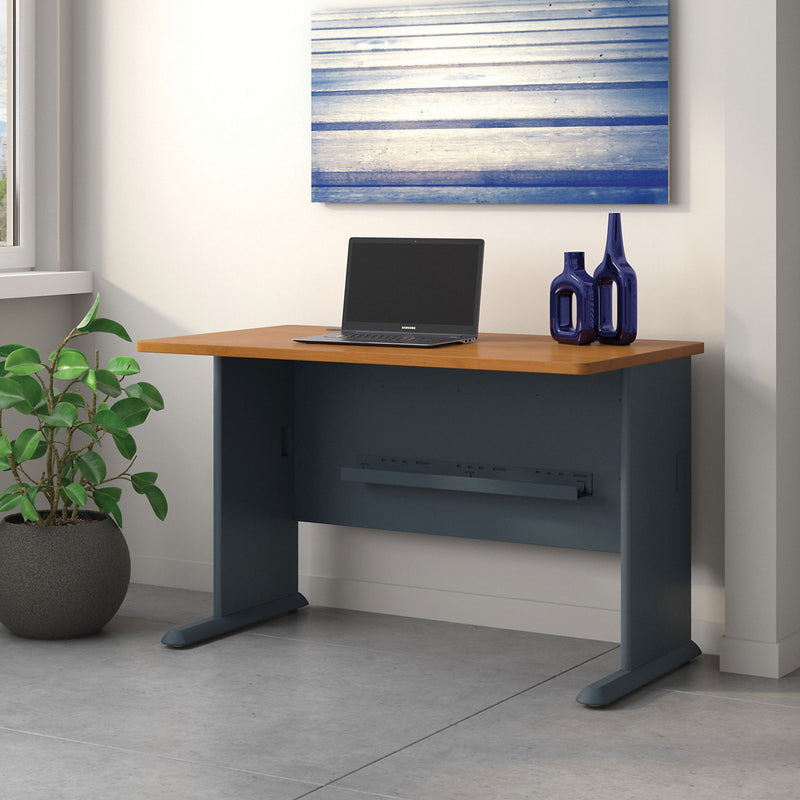 Bush Series C Collection Desk Shell, 66" x 29.38" x 29.88", Natural Cherry/Graphite Gray