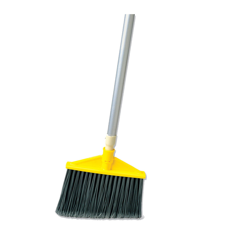 Rubbermaid Angled Large Broom, 48.78" Handle, Silver/Gray