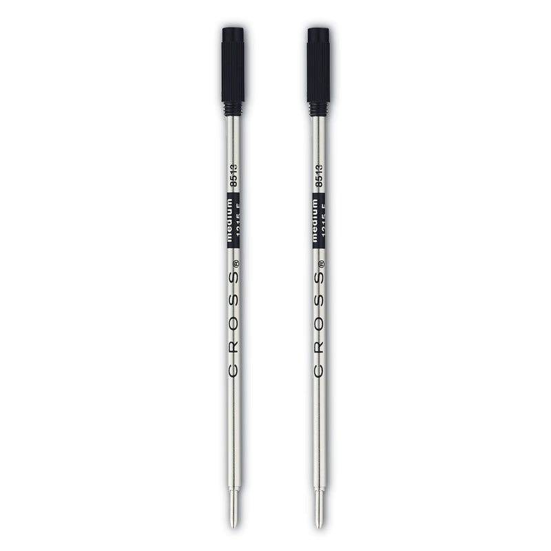 Cross Refills for Cross Ballpoint Pens, Medium Conical Tip, Black Ink, 2/Pack