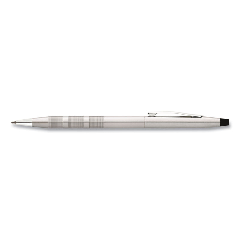 Cross Classic Century Twist-Action Ballpoint Pen, Retractable, Medium 1 mm, Black Ink, Satin Chrome Barrel