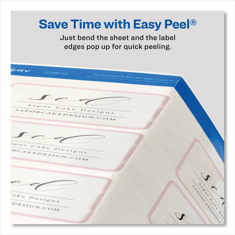 Avery Print-to-the-Edge Labels with Sure Feed and Easy Peel, 2 x 3, Glossy Clear, 80/Pack