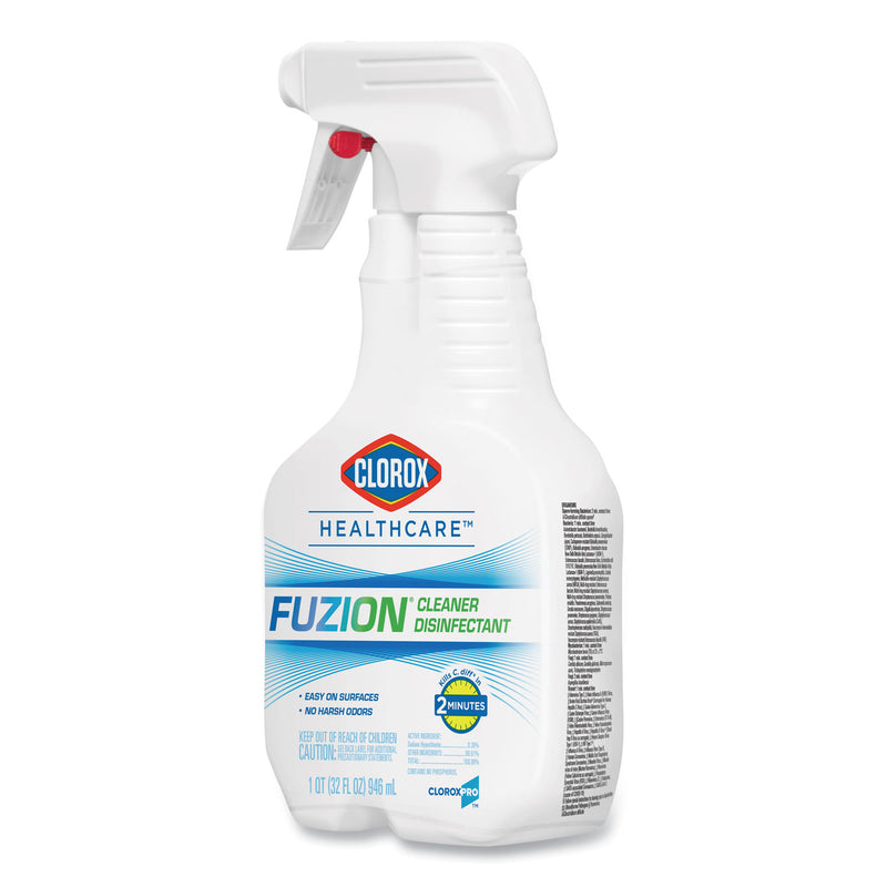 Clorox Fuzion Cleaner Disinfectant, Unscented, 32 oz Spray Bottle, 9/Carton