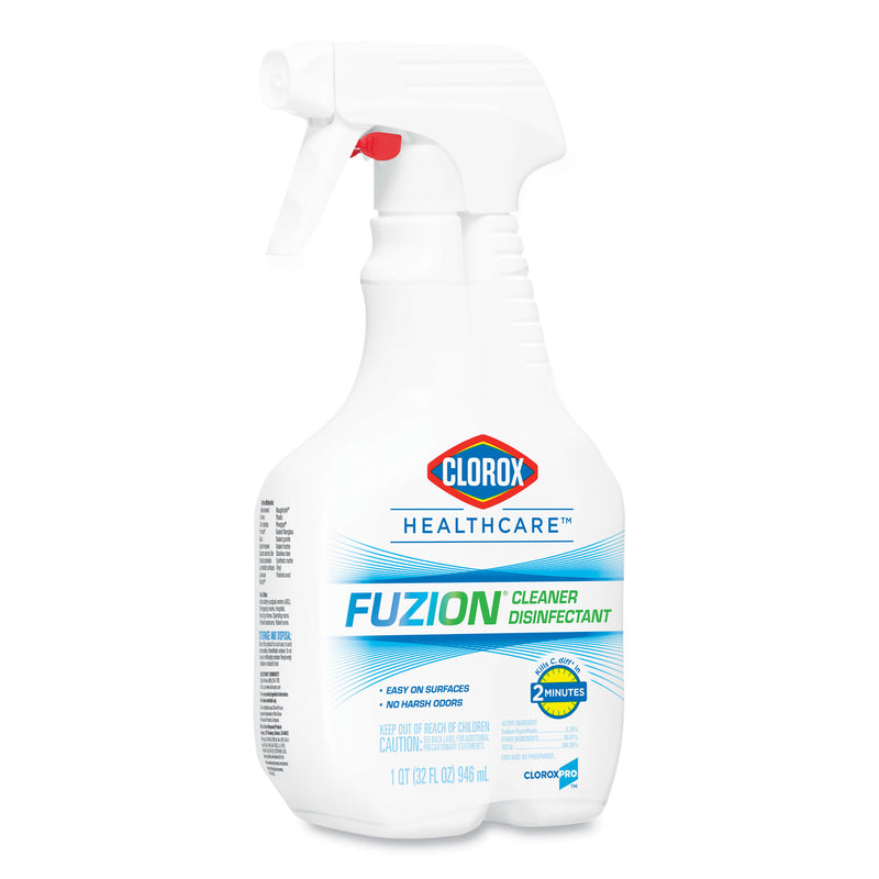 Clorox Fuzion Cleaner Disinfectant, Unscented, 32 oz Spray Bottle, 9/Carton