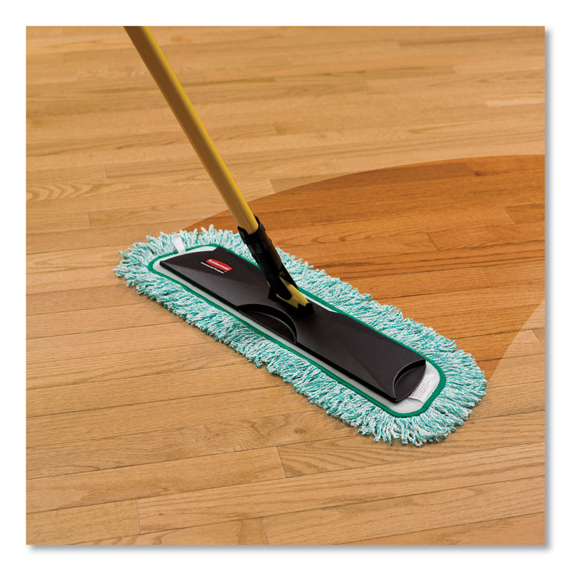 Rubbermaid HYGEN Microfiber Fringed Dust Mop Pad, 24w x 9d, Green