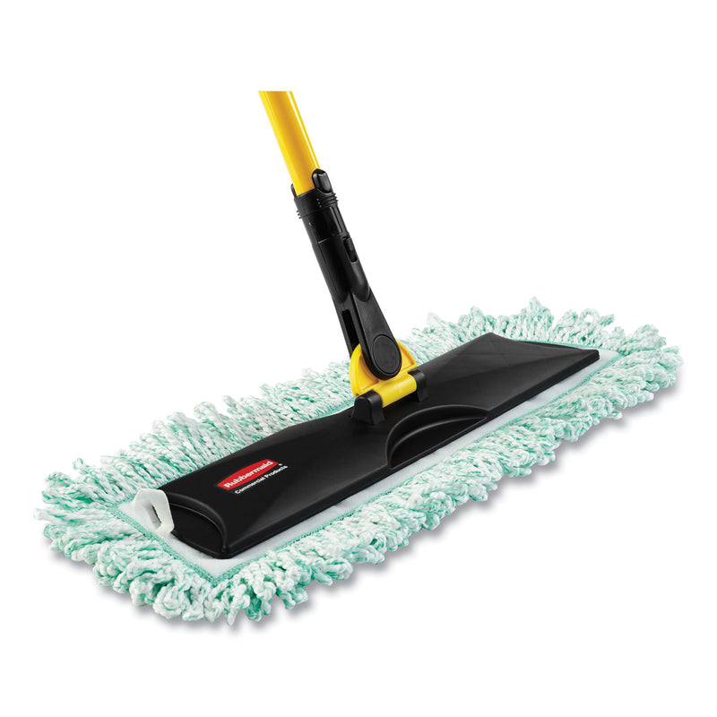 Rubbermaid HYGEN Microfiber Fringed Dust Mop Pad, 24w x 9d, Green