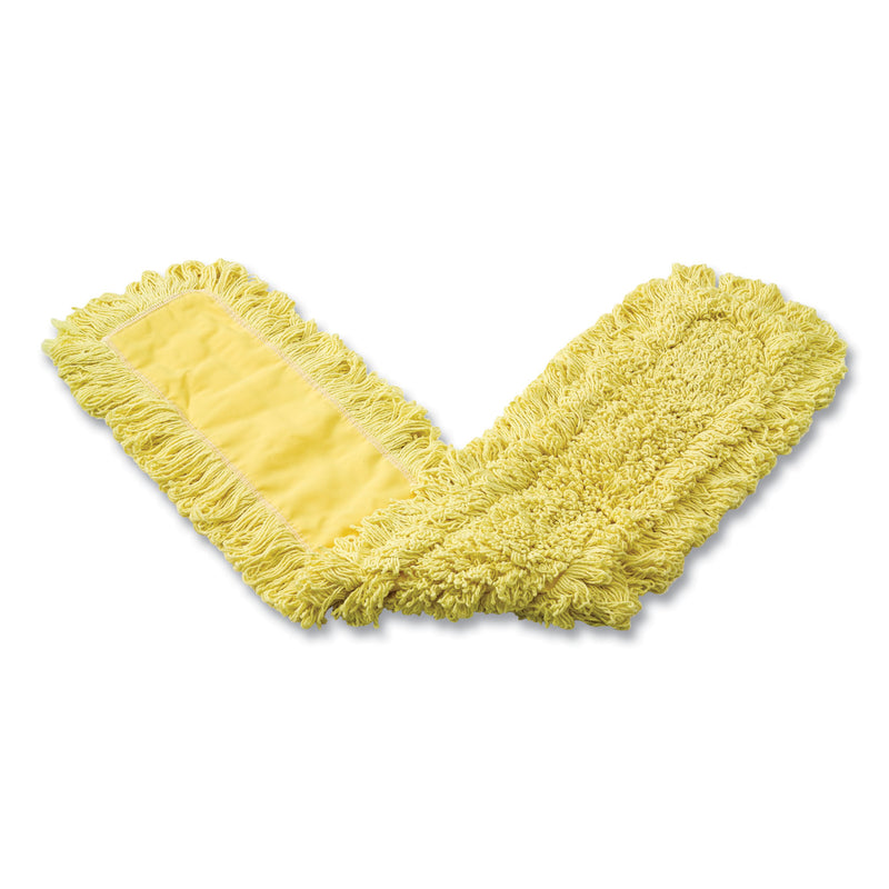 Rubbermaid Trapper Commercial Dust Mop, Looped-end Launderable, 5" x 48", Yellow