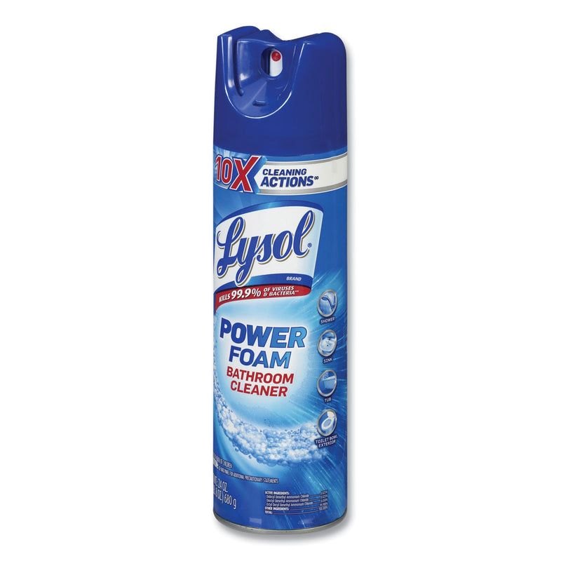 LYSOL Power Foam Bathroom Cleaner, 24 oz Aerosol Spray