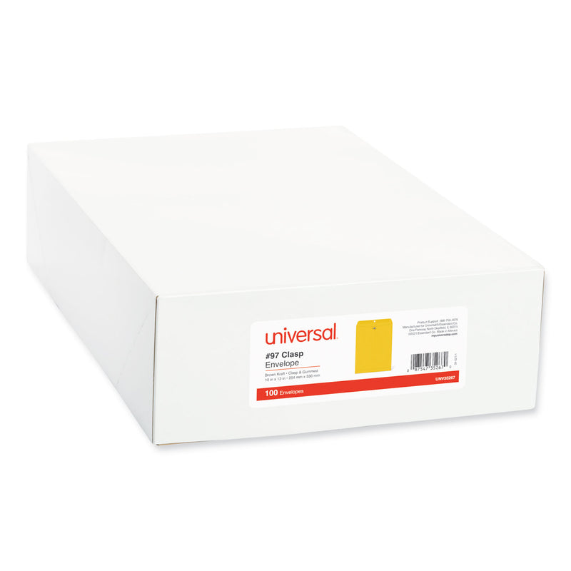 Universal Kraft Clasp Envelope, 28 lb Bond Weight Kraft,