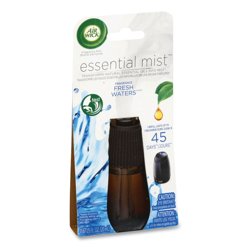 Air Wick Essential Mist Refill, Fresh Water Breeze, 0.67 oz Bottle, 6/Carton