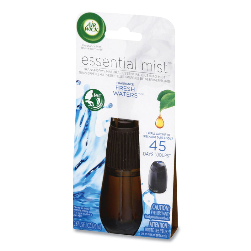 Air Wick Essential Mist Refill, Fresh Water Breeze, 0.67 oz Bottle, 6/Carton