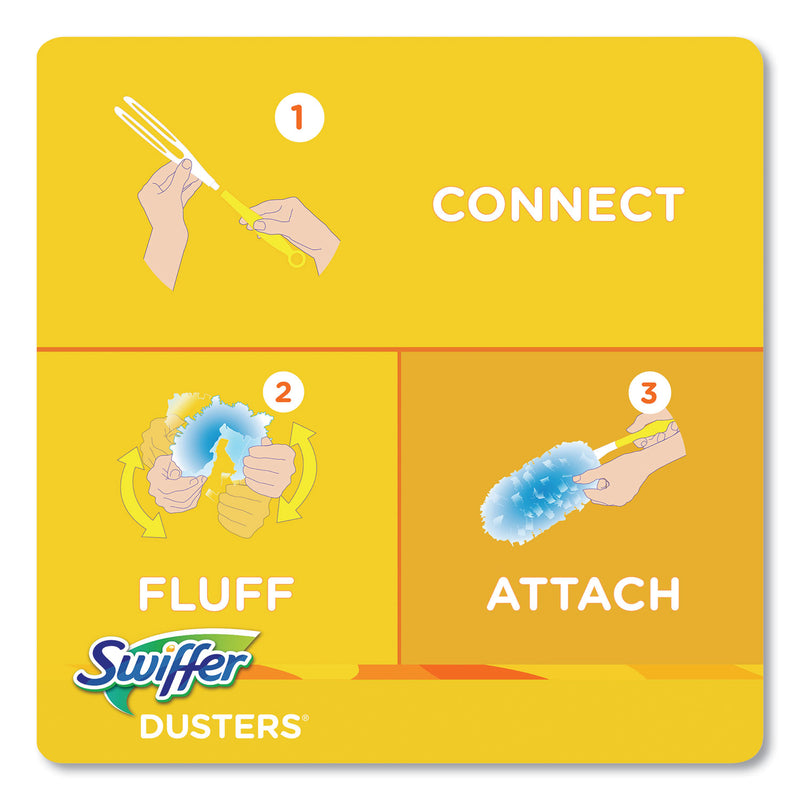 Swiffer Dusters Refill, Fiber Bristle, Light Blue, 18/Box