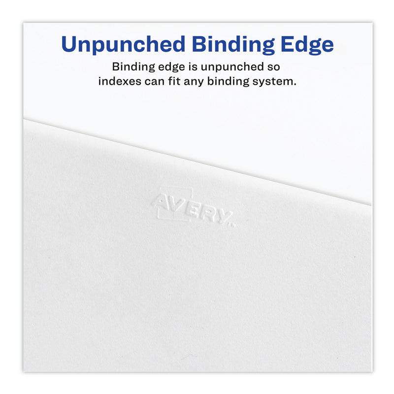 Avery Preprinted Legal Exhibit Side Tab Index Dividers, Avery Style, 26-Tab, 26 to 50, 14 x 8.5, White, 1 Set