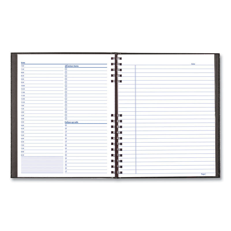 Blueline NotePro Undated Daily Planner, 10.75 x 8.5, Black Cover, Undated