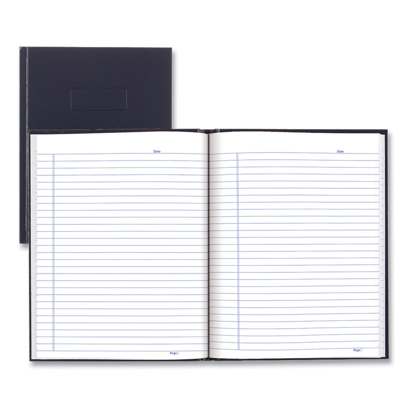 Blueline Business Notebook with Self-Adhesive Labels, 1 Subject, Medium/College Rule, Blue Cover, 9.25 x 7.25, 192 Sheets