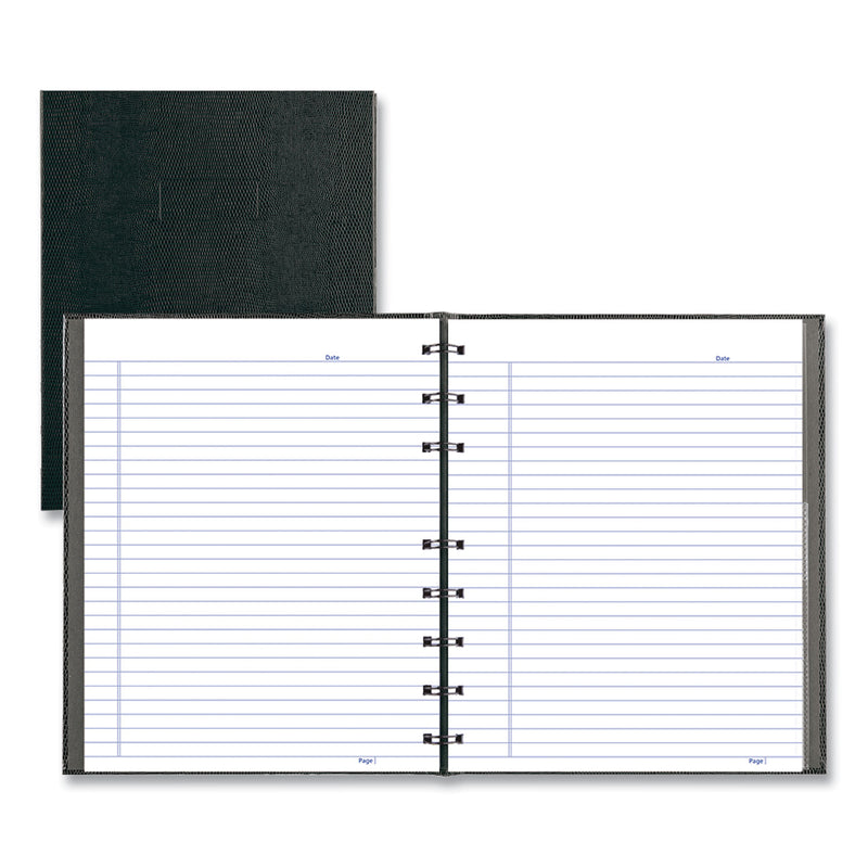 Blueline NotePro Notebook, 1 Subject, Narrow Rule, Black Cover, 9.25 x 7.25, 75 Sheets