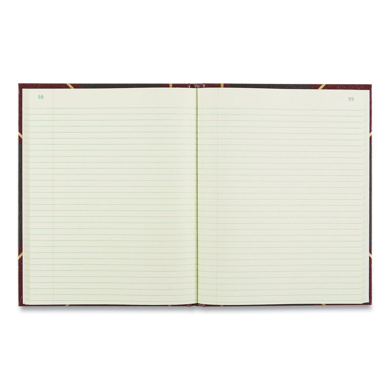 National Texthide Eye-Ease Record Book, Black/Burgundy/Gold Cover, 10.38 x 8.38 Sheets, 150 Sheets/Book