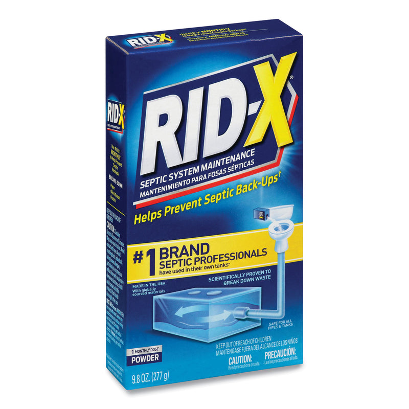 RID-X Septic System Treatment Concentrated Powder, 9.8 oz, 12/Carton