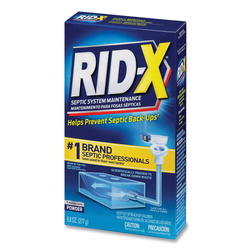 RID-X Septic System Treatment Concentrated Powder, 9.8 oz, 12/Carton