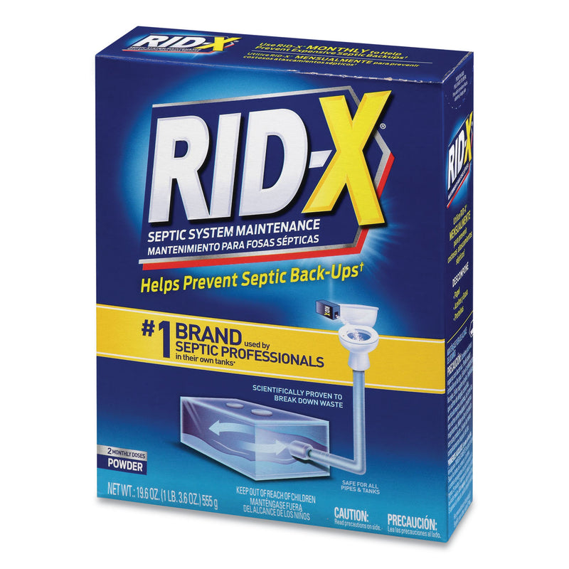 RID-X Septic System Treatment Concentrated Powder, 19.6 oz, 6/Carton