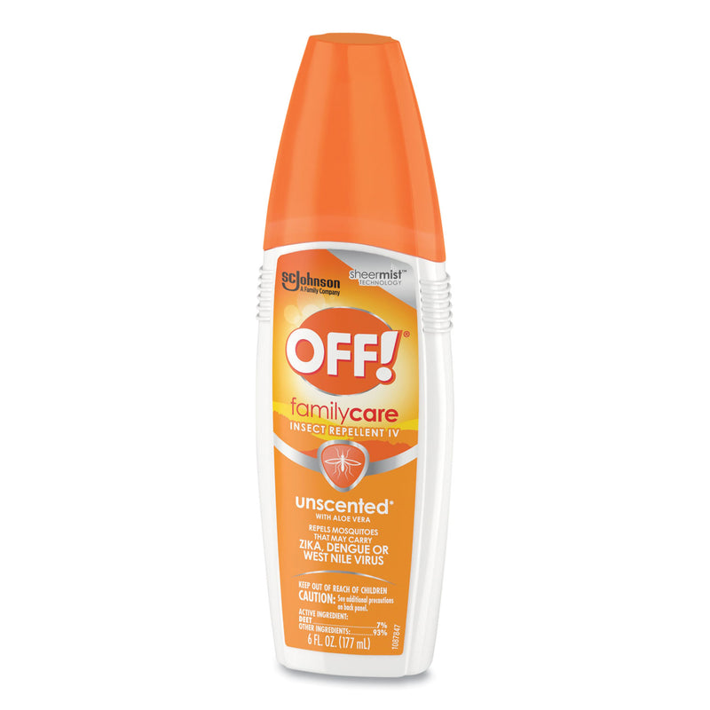 OFF! FamilyCare Unscented Spray Insect Repellent, 6 oz Spray Bottle, 12/Carton